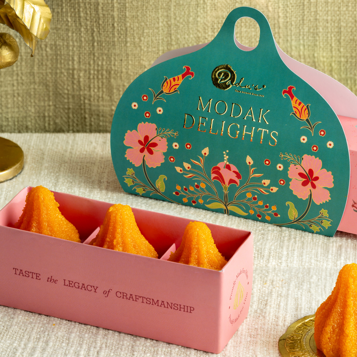 Motichoor Modak Box – 3 Pcs