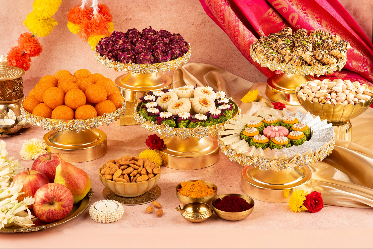 Beautiful Arrangement of Premium Indian Mithai & Gourmet Sweets from Dadus