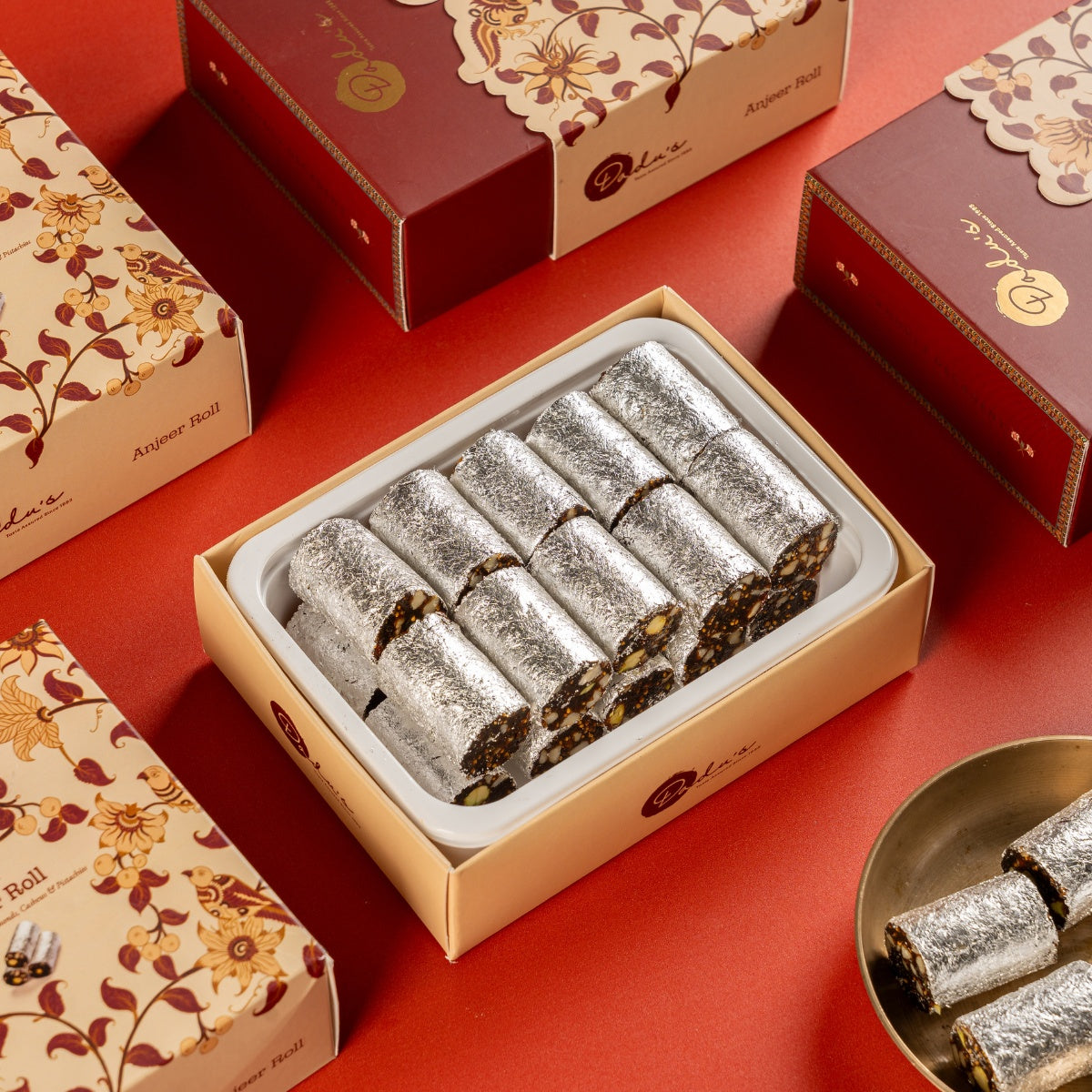 Dadus Anjeer Roll dry fruit mithai with fig and nuts 