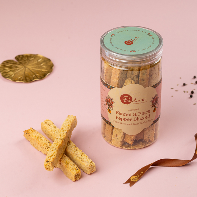 Fennel & Black Pepper Biscotti 300 Gms