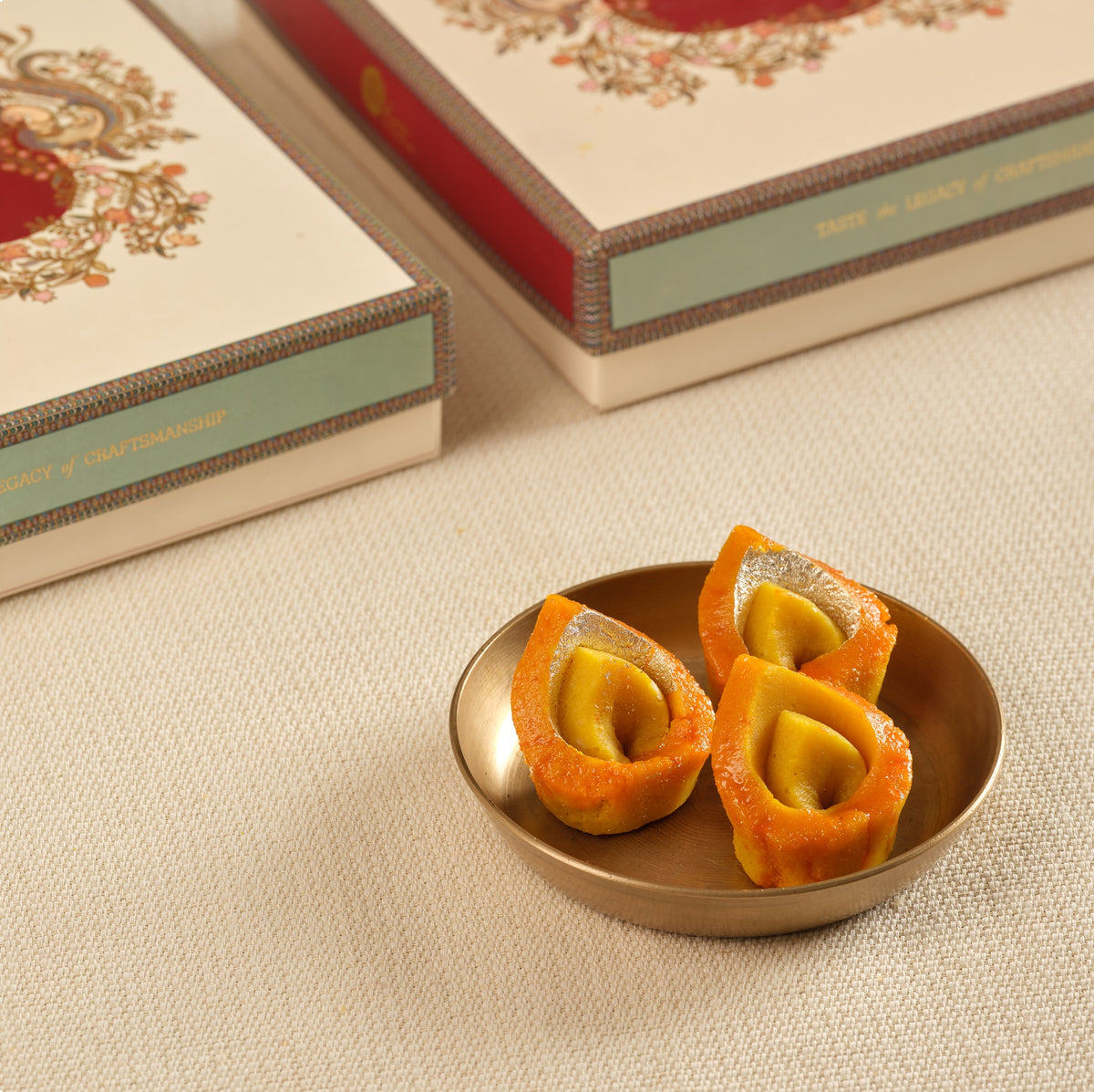 Dadus Kaju Deep diya shape cashew sweet