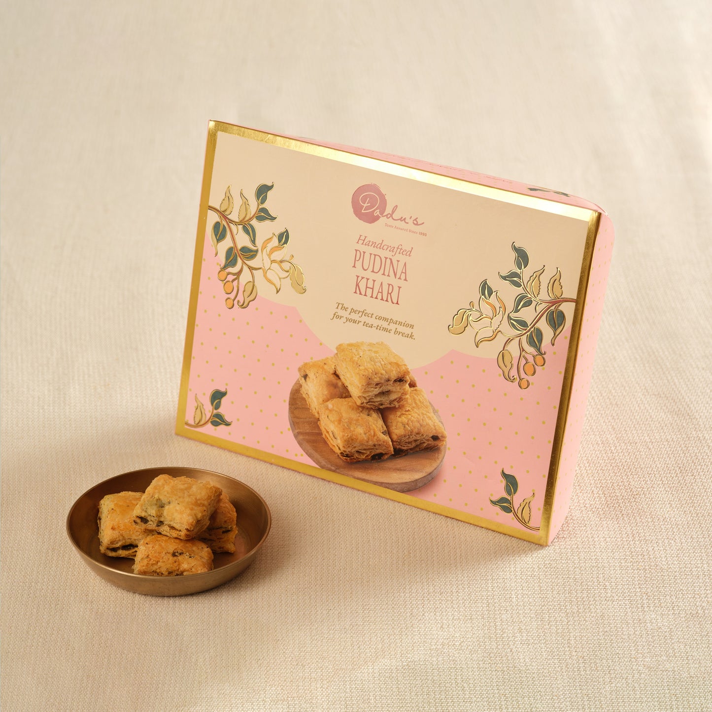 Dadus Pudina Khari flaky mint bakery snack